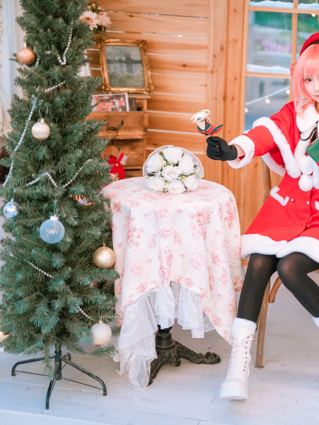 蔚蓝档案, 圣诞cosplay, 冬日圣诞穿搭, 鹫见芹娜cos, 广州拍照打卡 - 第4张