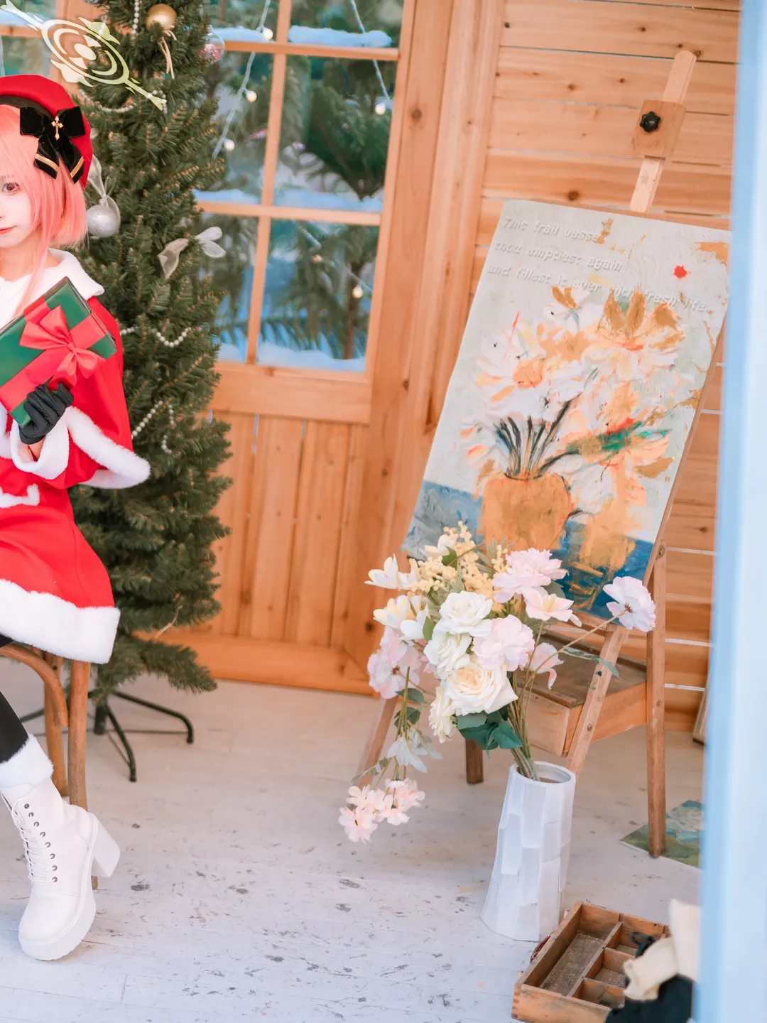 蔚蓝档案, 圣诞cosplay, 冬日圣诞穿搭, 鹫见芹娜cos, 广州拍照打卡 - 第5张