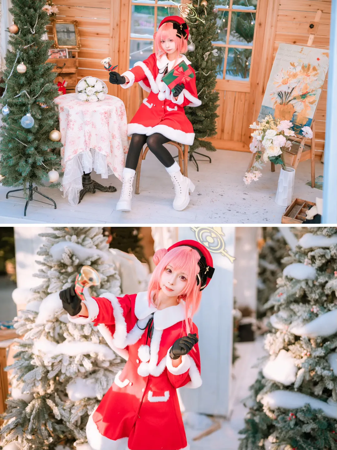蔚蓝档案, 圣诞cosplay, 冬日圣诞穿搭, 鹫见芹娜cos, 广州拍照打卡 - 第6张