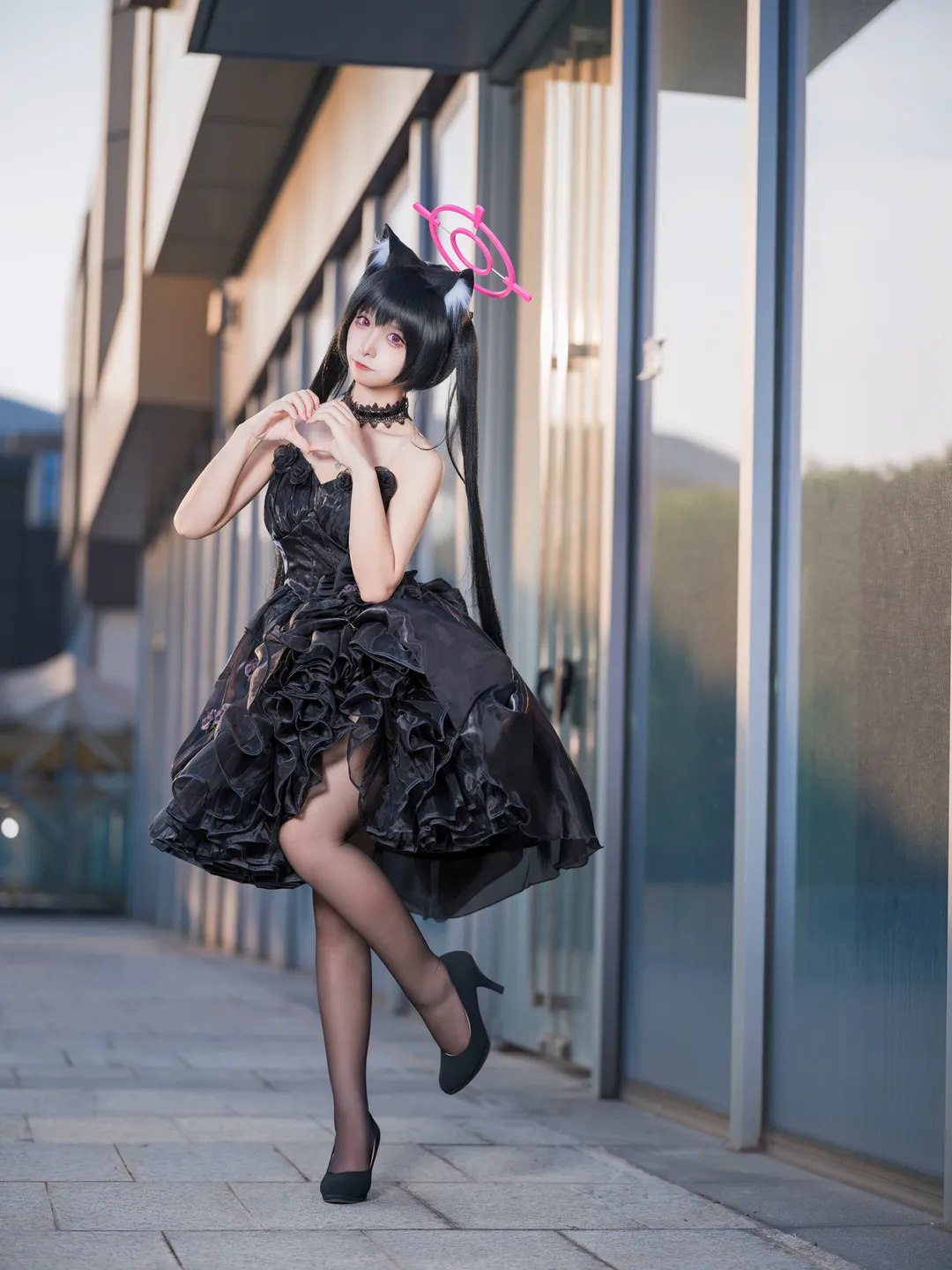 蔚蓝档案, 二次元cosplay, 漫展摄影, 黑见芹香cos, 哥特风礼服