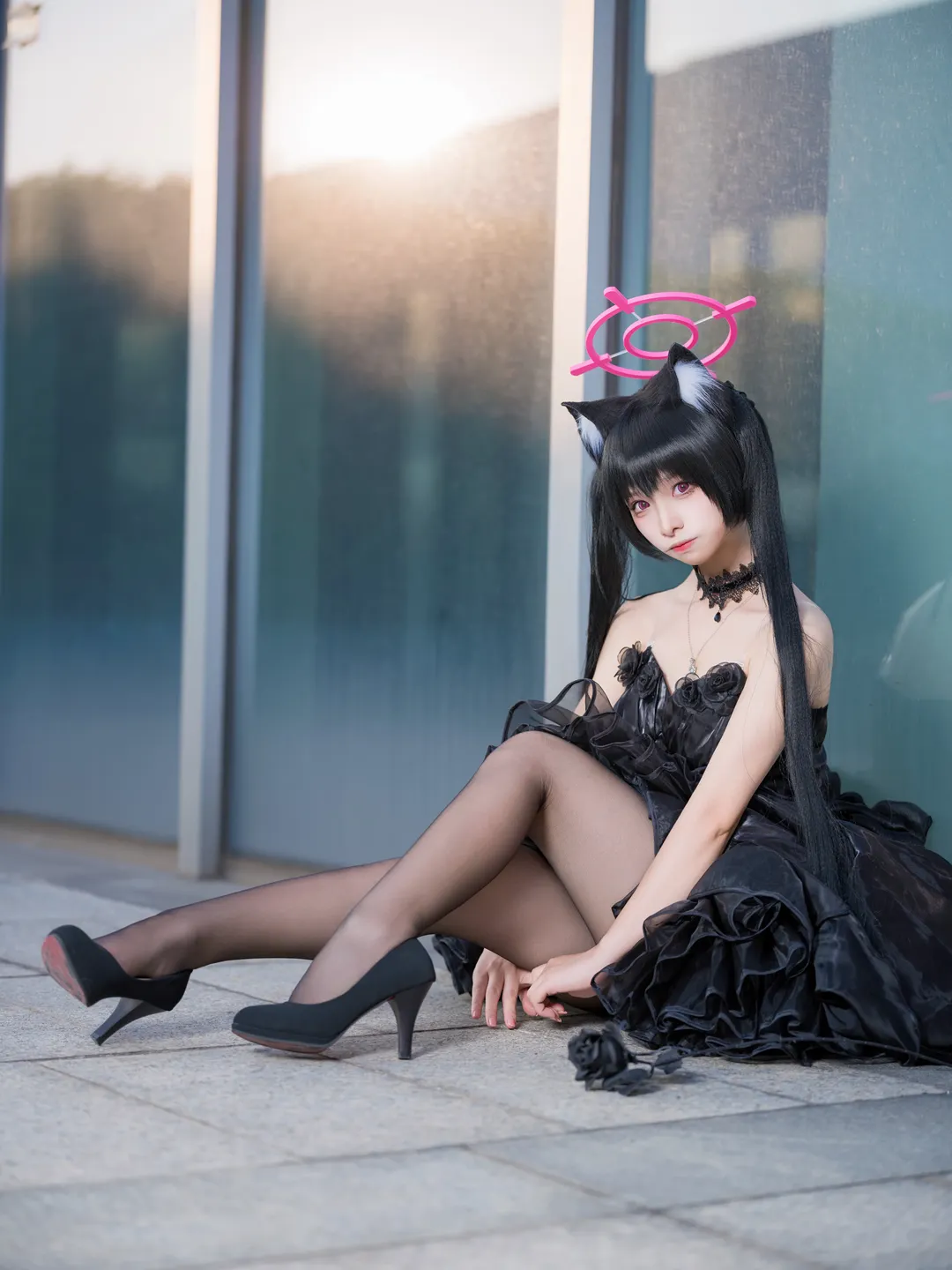 蔚蓝档案, 二次元cosplay, 漫展摄影, 黑见芹香cos, 哥特风礼服 - 第5张