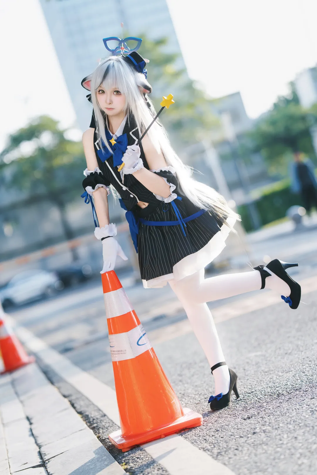 Blue Archive, Firefly ACG Expo, Guangzhou Anime Convention, White thigh-highs outfit, Sunohara Kokona cosplay