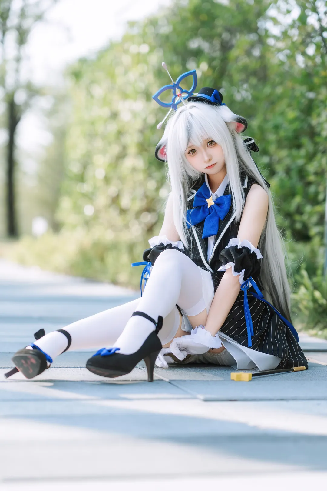 Blue Archive, Firefly ACG Expo, White stockings, Anime-style fashion, Sunohara Kokona cosplay - Image 2