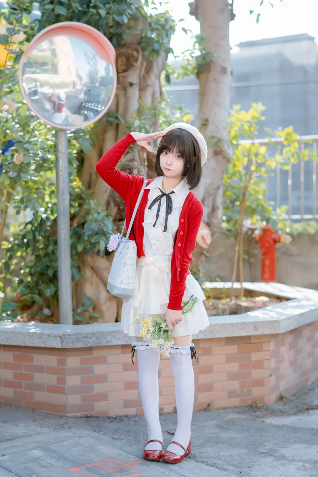 Megumi Kato Cosplay, Saekano: How to Raise a Boring Girlfriend, Photography in Guangzhou, White thigh-highs outfit, Japanese style street photography - Image 1