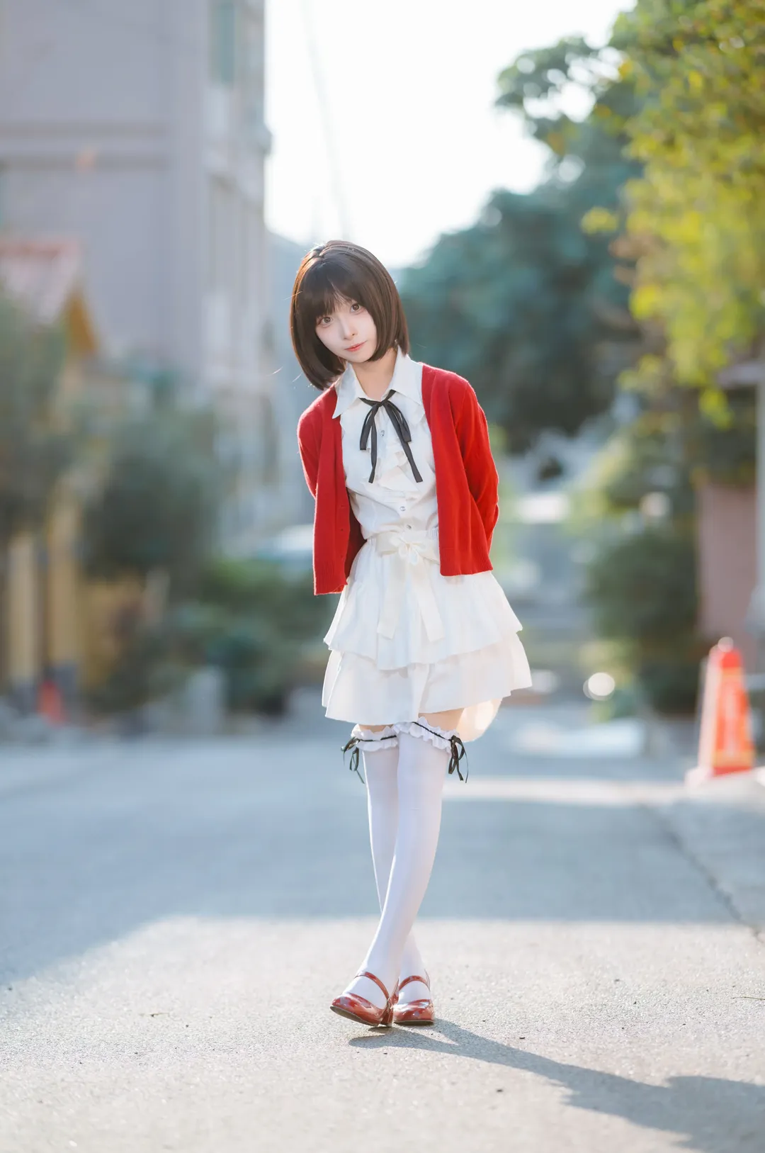 加藤惠cos, 路人女主的养成方法, 广州拍照, 白丝穿搭, 日系街拍