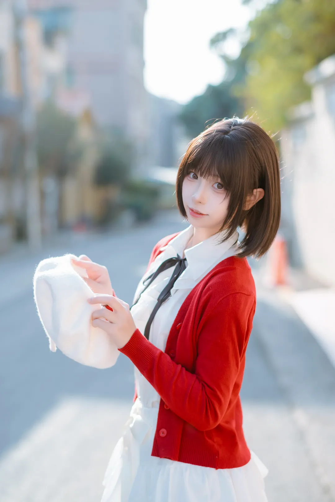 Megumi Kato Cosplay, Saekano: How to Raise a Boring Girlfriend, Photography in Guangzhou, White thigh-highs outfit, Japanese style street photography - Image 4