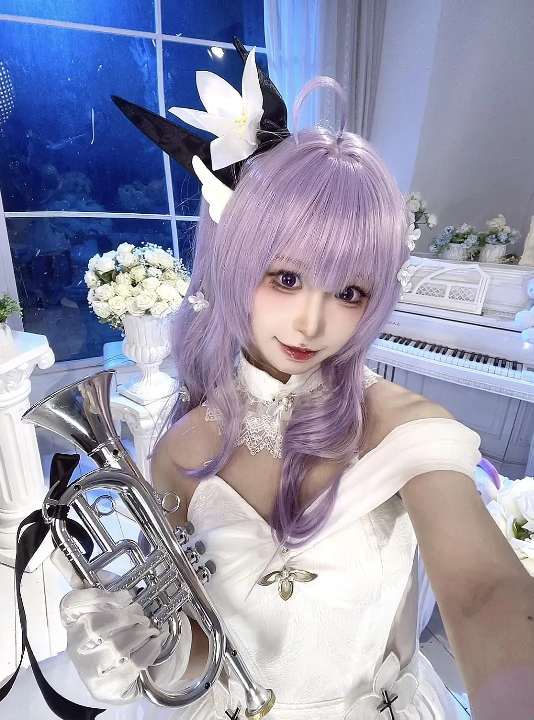cosplay, 碧蓝航线, 独角兽cos, 独角兽幸福乐章, 白丝甜妹 - 第2张
