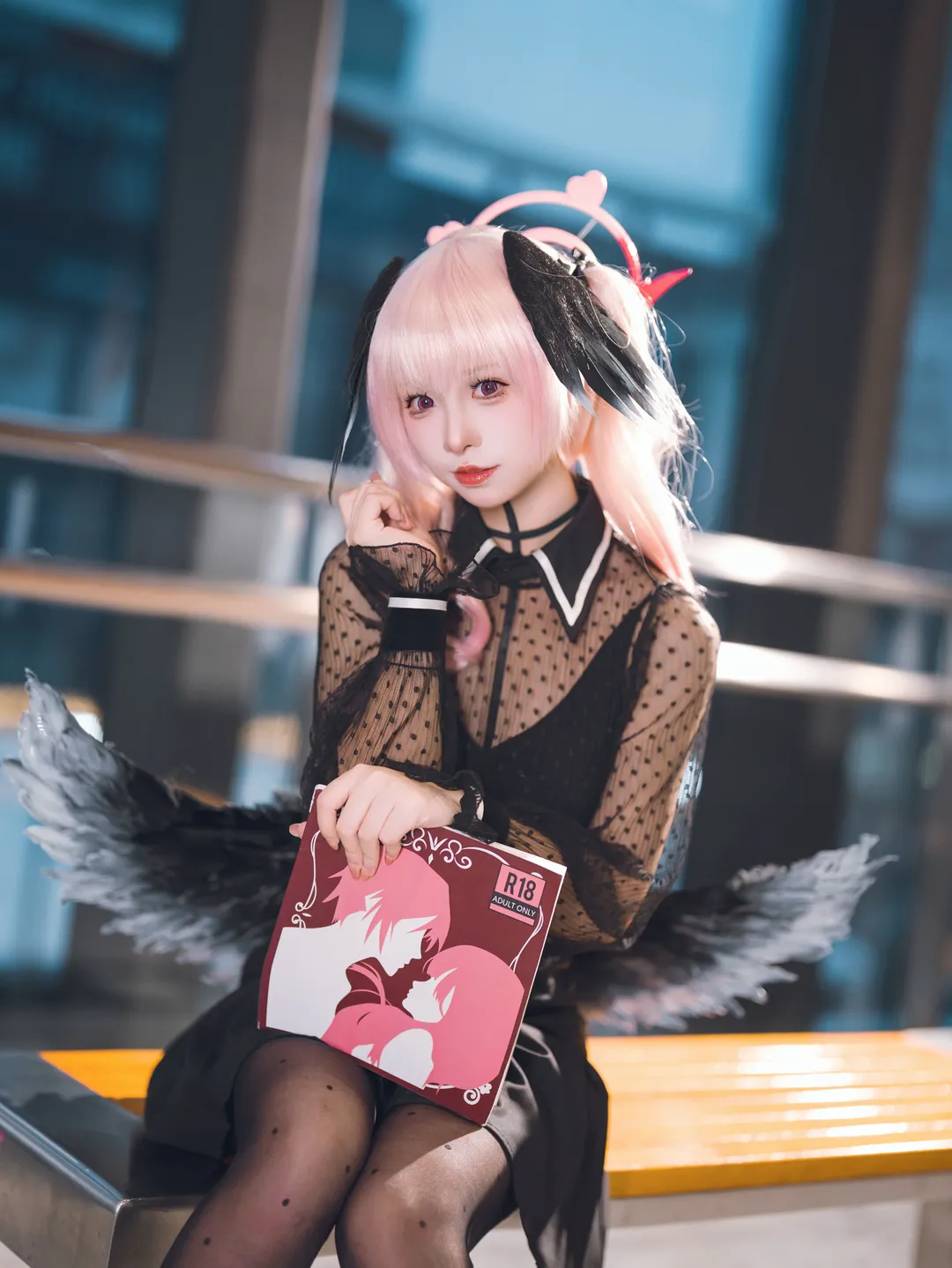 ブルーアーカイブ, ホタルACGエキスポ, 下江コハル コスプレ, コスプレシェア, ドット柄黒ストッキング