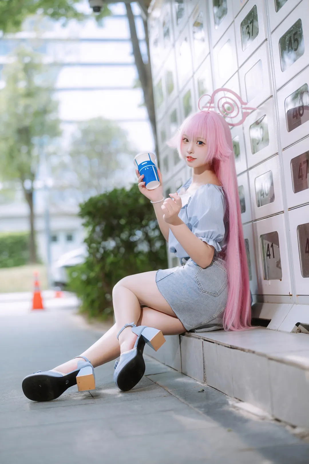 cosplay, 蔚蓝档案, 漫展返图, 小鸟游星野cos, 粉毛控 - 第1张
