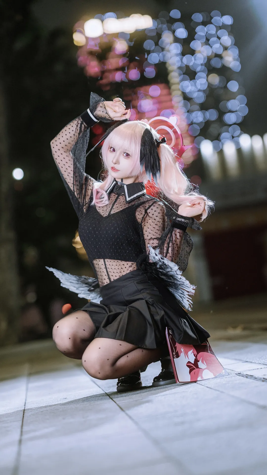 cosplay, 蔚蓝档案, 下江小春cos, 广州萤火虫漫展, 波点黑丝 - 第1张