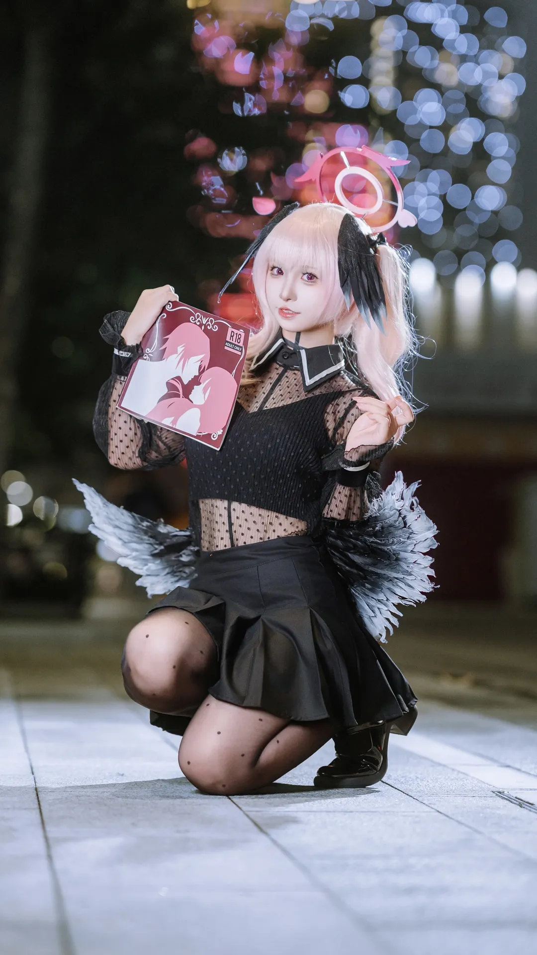cosplay, 蔚蓝档案, 下江小春cos, 广州萤火虫漫展, 波点黑丝 - 第3张