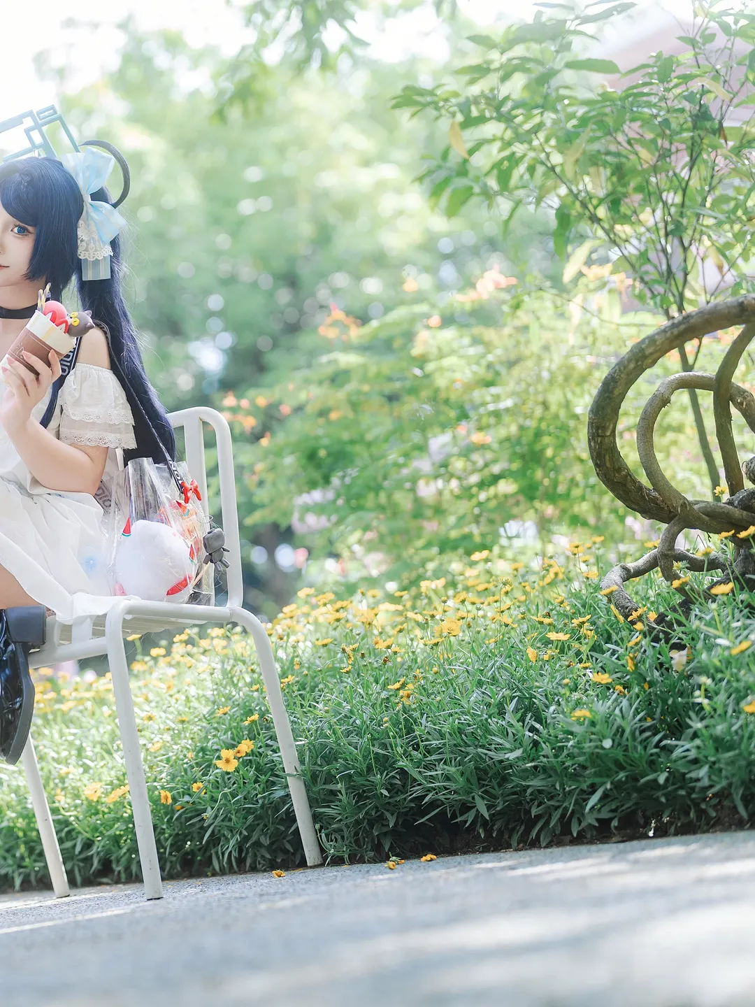 蔚蓝档案, cosplay摄影, 天童爱丽丝cos, 白裙穿搭, 夏日清新 - 第3张