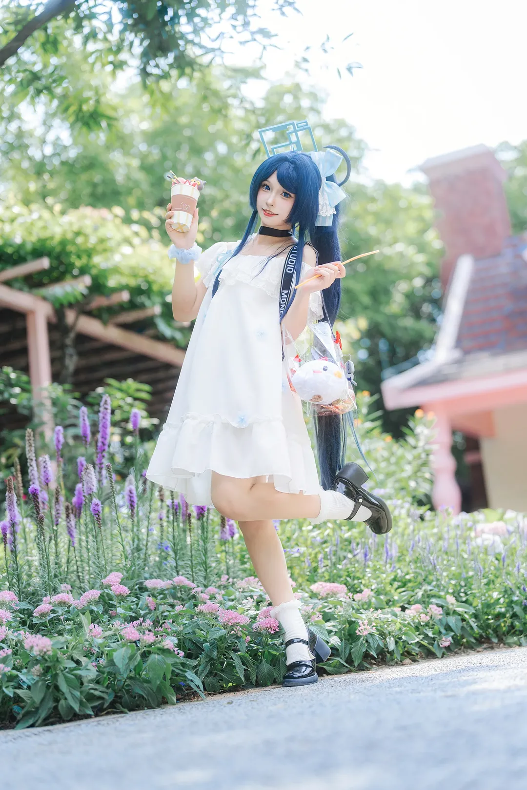 蔚蓝档案, cosplay摄影, 天童爱丽丝cos, 白裙穿搭, 夏日清新 - 第5张