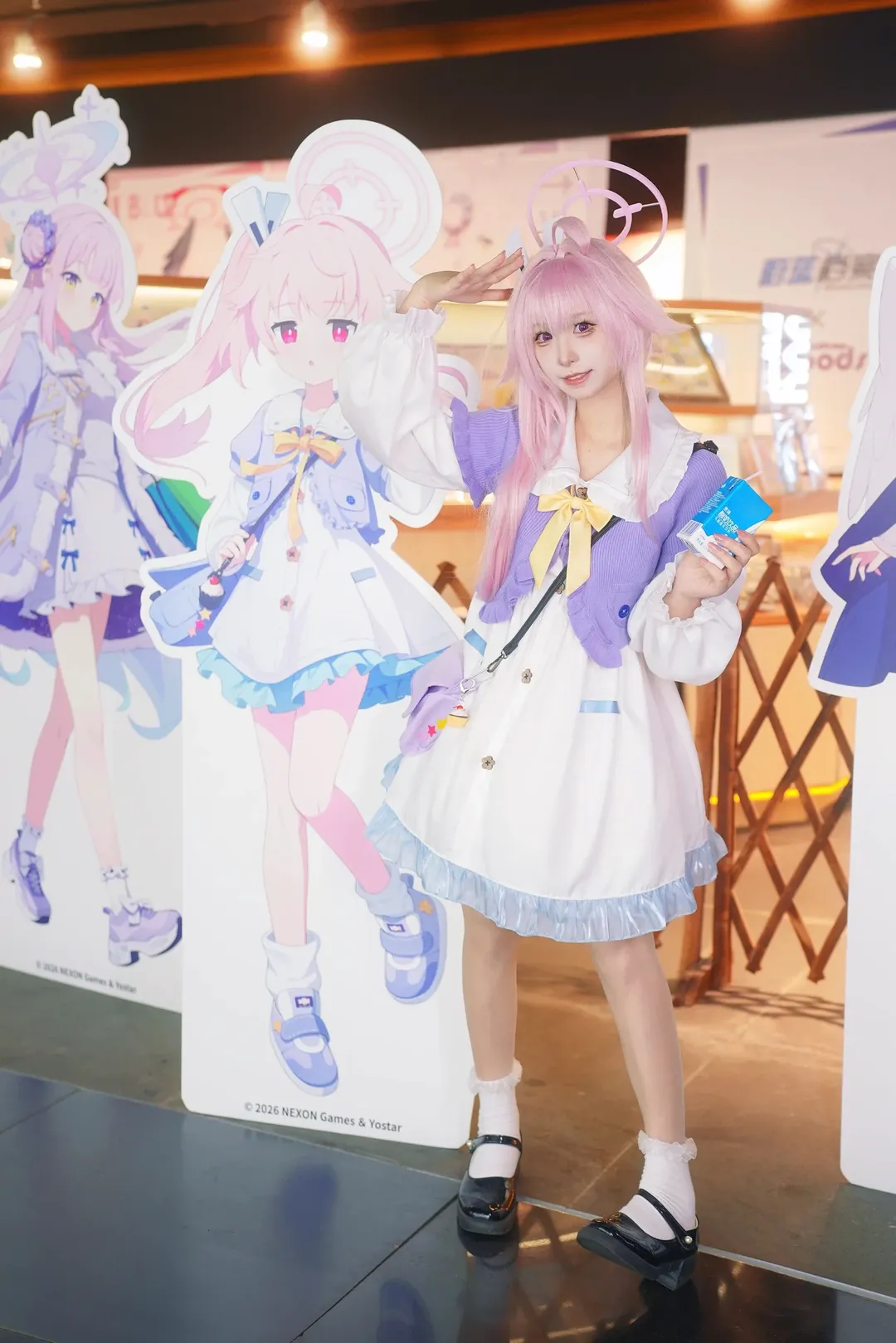 蔚蓝档案, 二次元cosplay, 柚鸟夏cos, 萌果酱谷子咖啡, 广州探店 - 第1张