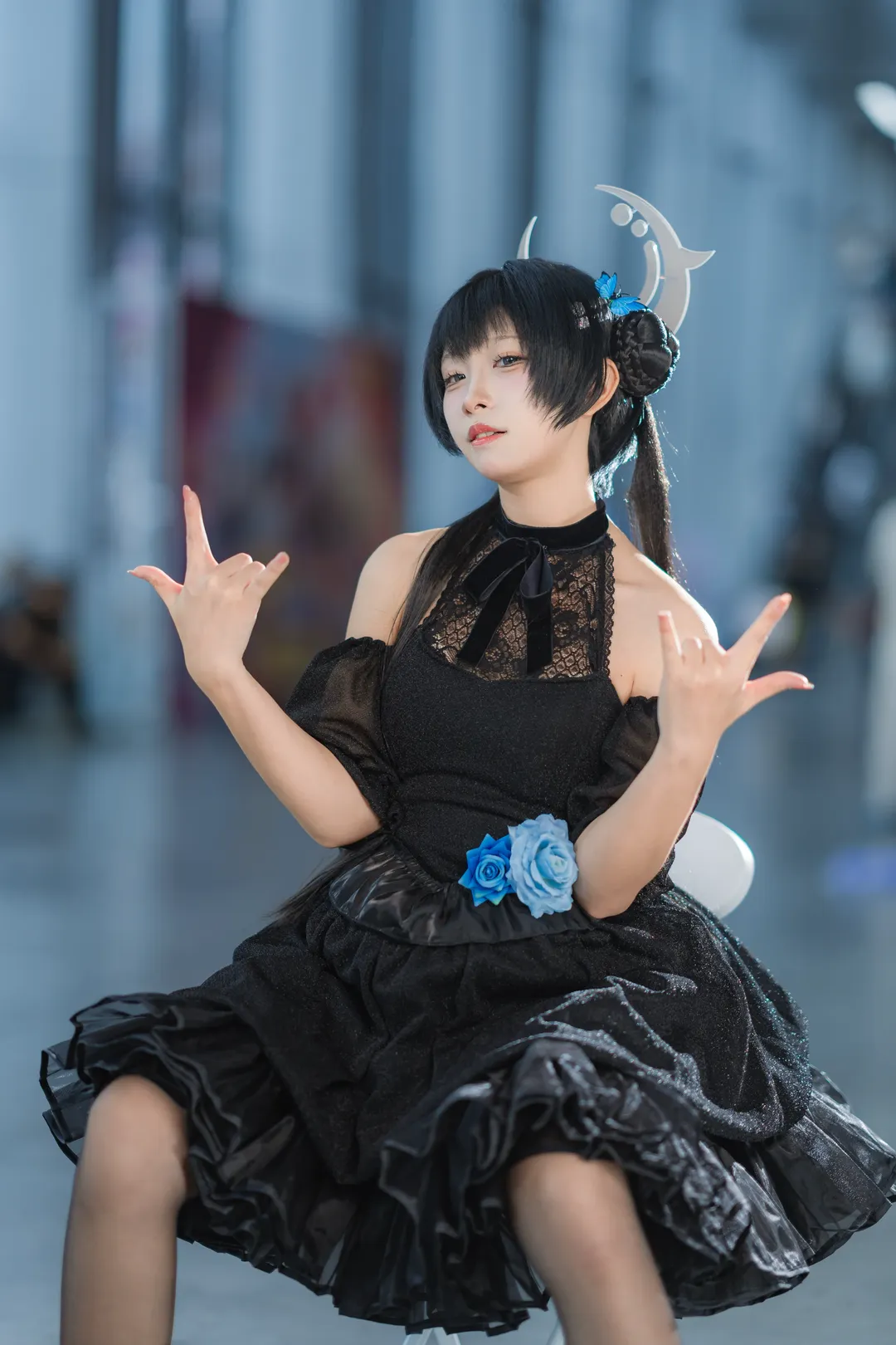 コスプレ, ブルーアーカイブ, キサキ コスプレ, イベント写真, アニメ黒ストッキング - 5枚目