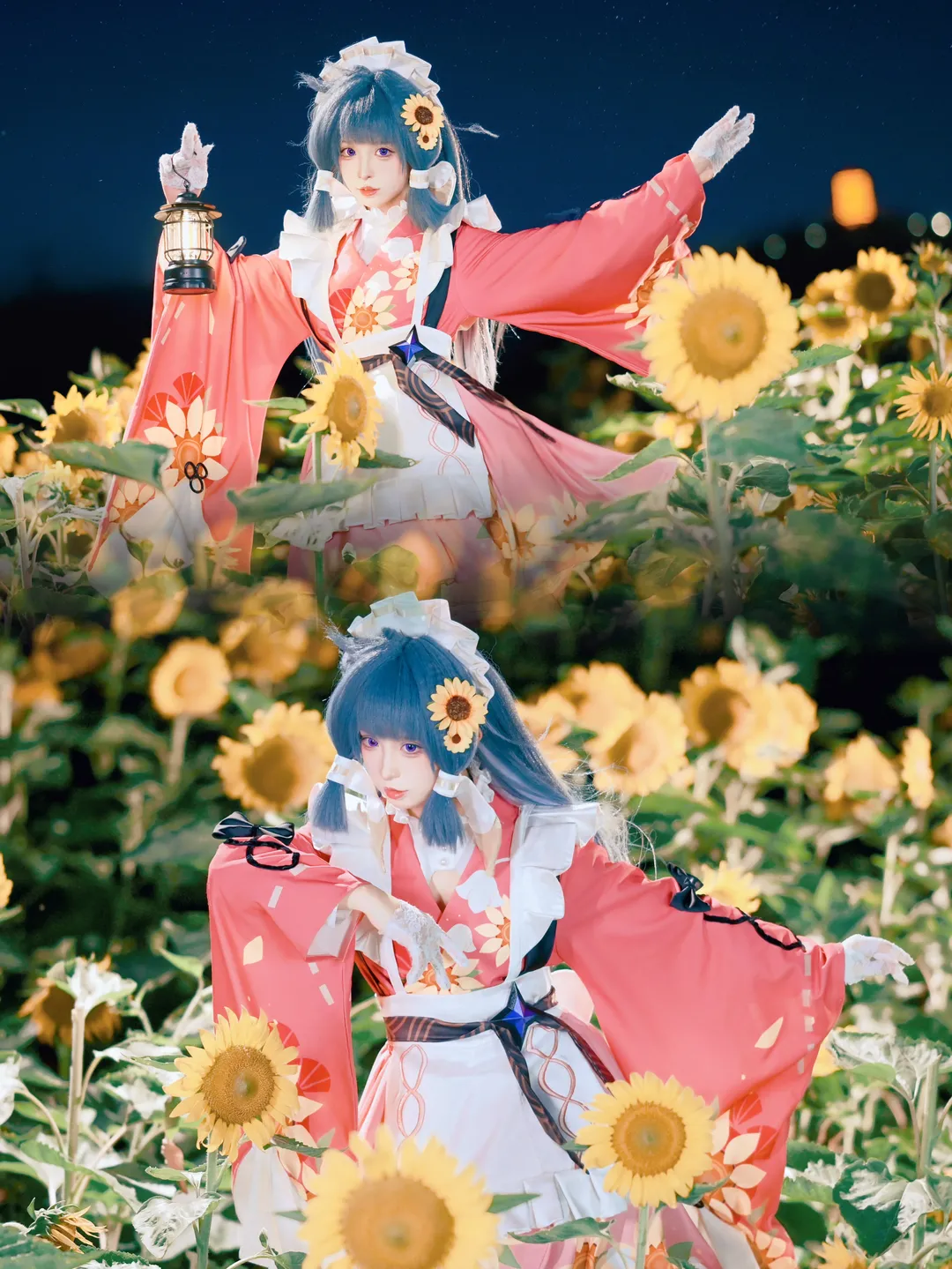 Photography in Guangzhou, Night view cosplay, Hanahara cosplay, Stella Sora, Sea of sunflowers - Image 3