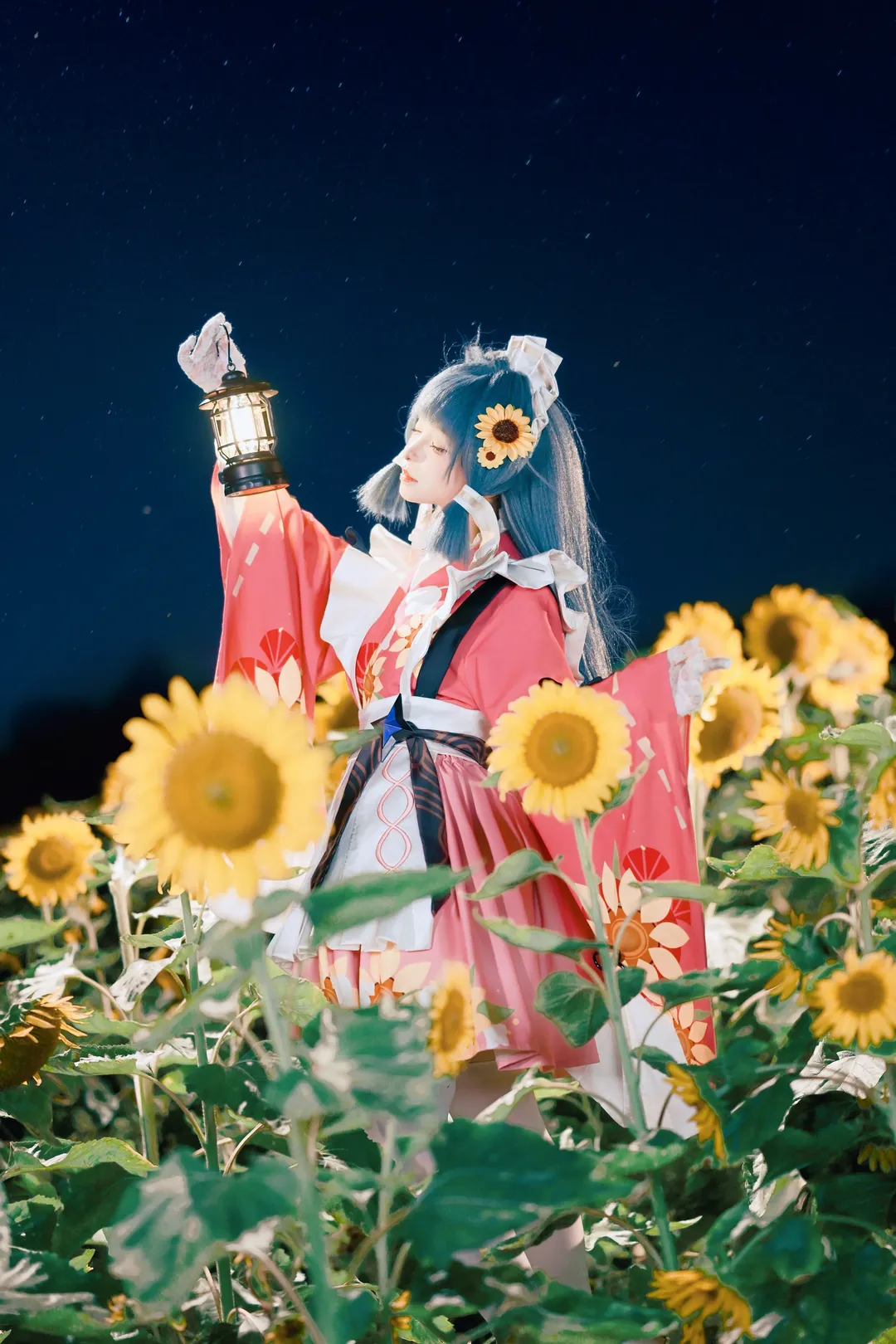Photography in Guangzhou, Night view cosplay, Hanahara cosplay, Stella Sora, Sea of sunflowers - Image 4