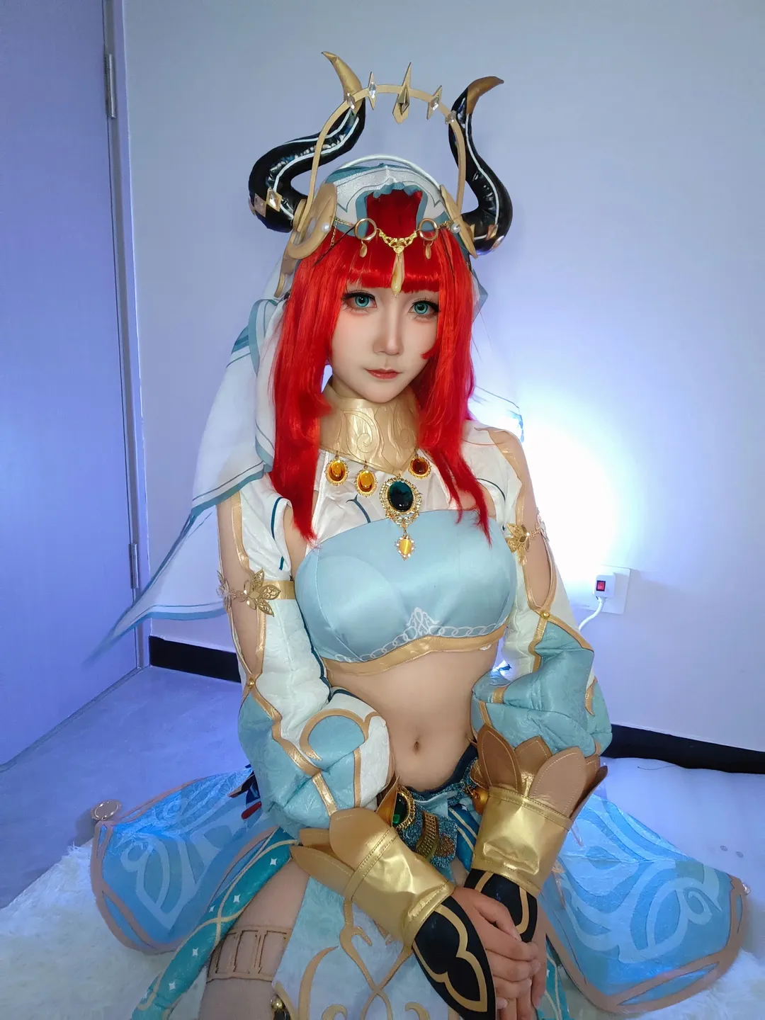Genshin Impact, cosplay, Nilou cosplay, Exotic style, Red hair - Image 2
