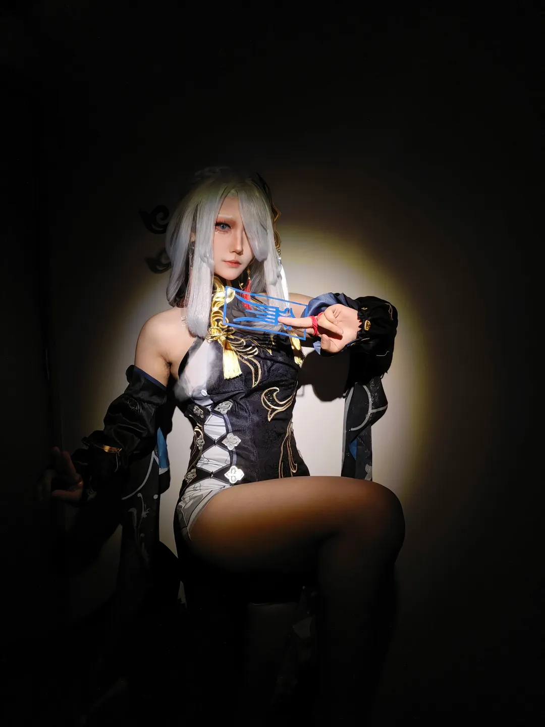 原神, 申鹤cos, cosplay摄影, 冷花幽露, 国风汉元素
