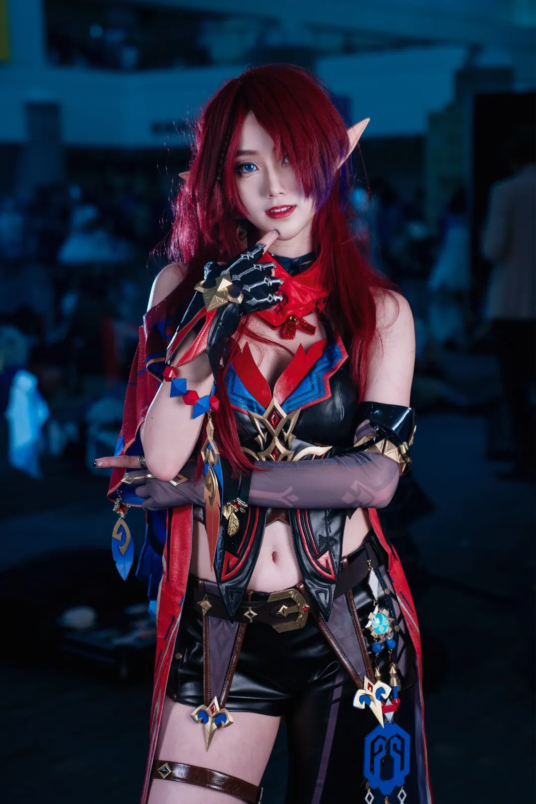原神, 漫展场照, 精灵耳cosplay, 恰斯卡cos, 洛杉矶AX