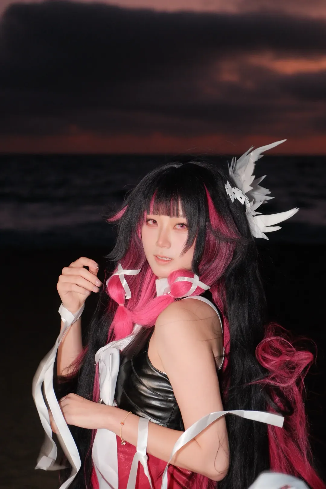 原神, 哥伦比娅cos, 氛围感摄影, 海边cosplay, 月之少女 - 第5张