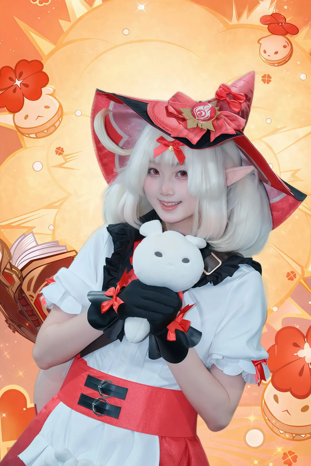 原神, 可莉cos, cosplay摄影, 新年氛围, 红火装扮