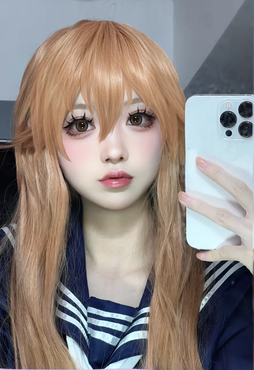 二次元cosplay, 逢坂大河cos, 龙与虎, 水手服穿搭, 日常妆造分享 - 第1张