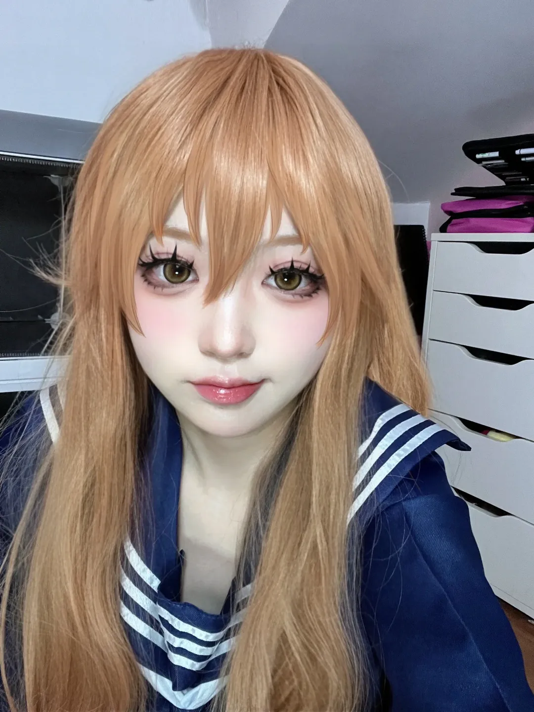 二次元cosplay, 逢坂大河cos, 龙与虎, 水手服穿搭, 日常妆造分享 - 第4张