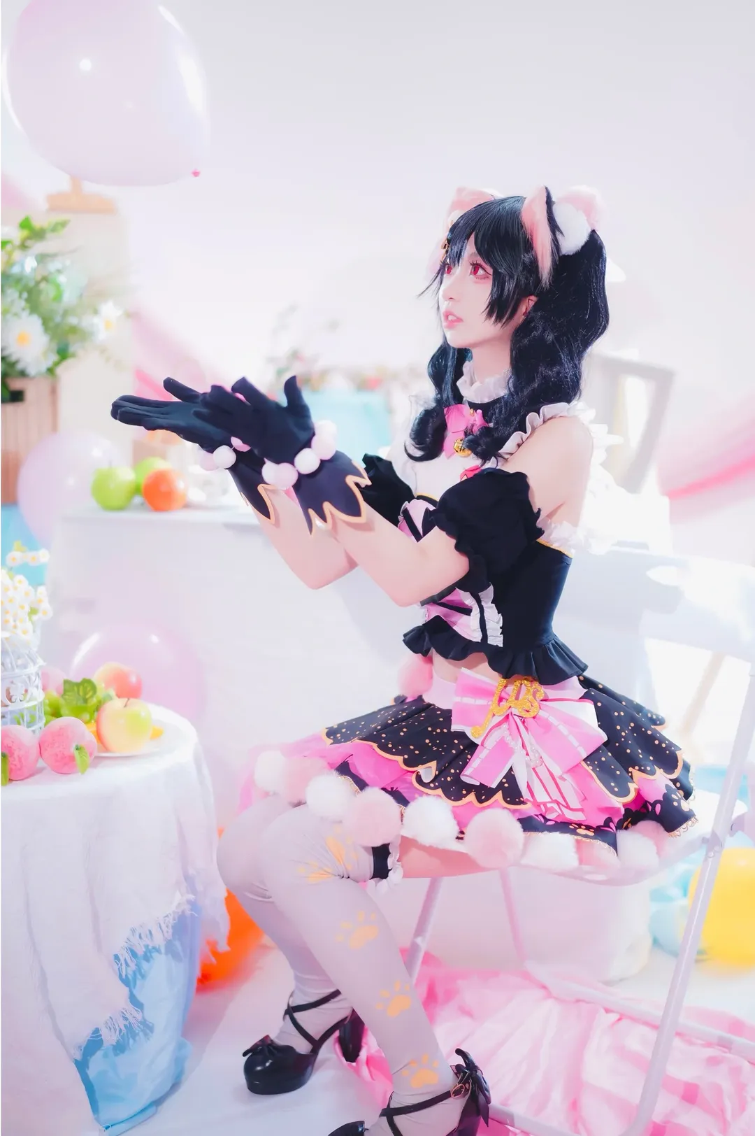 猫耳, 二次元Cosplay, LoveLive!, 矢泽日香cos, 偶像打歌服 - 第6张