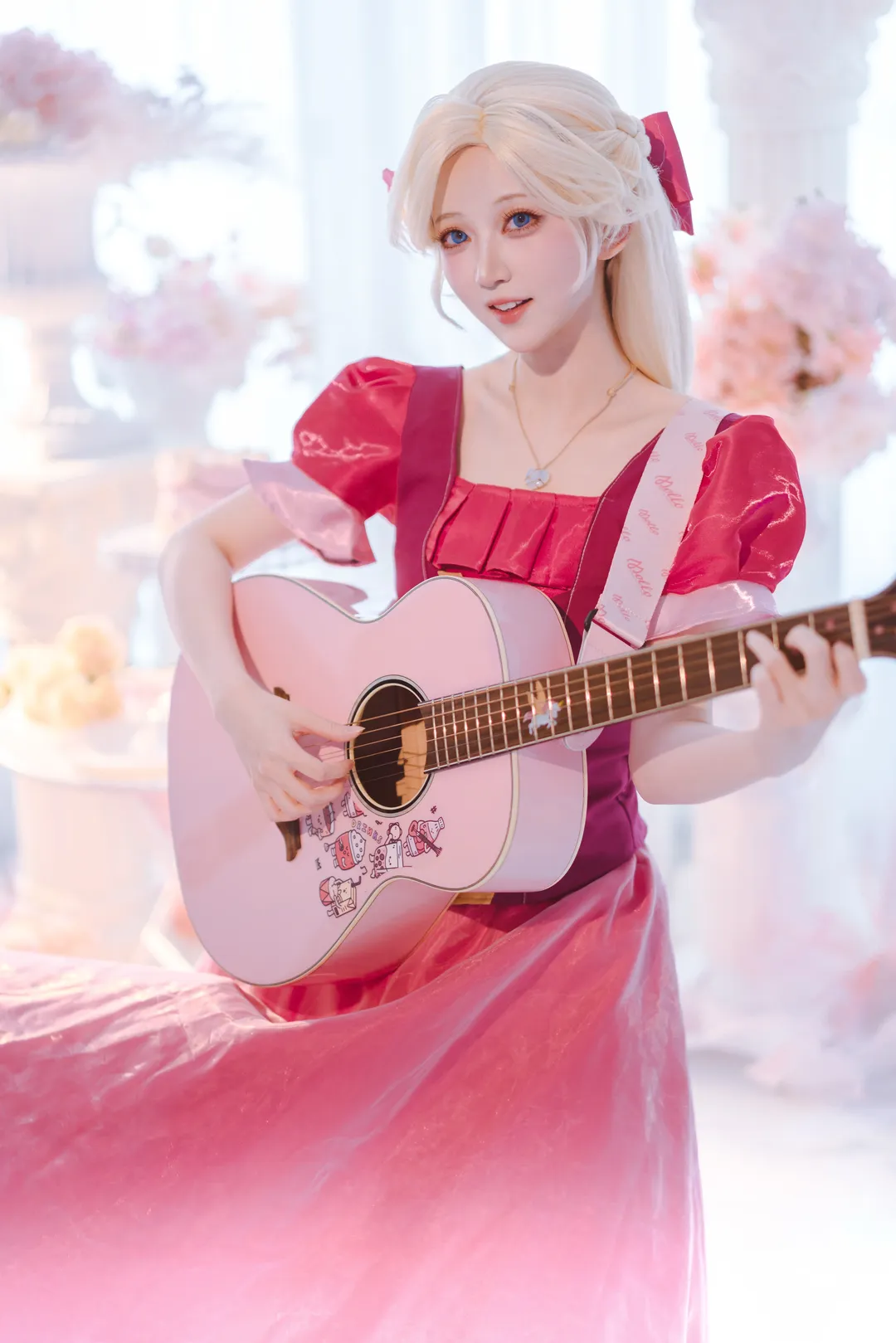 Barbie cosplay, Barbie & the Diamond Castle, Dreamy fairy tale cosplay, Guitar girl photo, Girlhood Hero Dream - Image 1