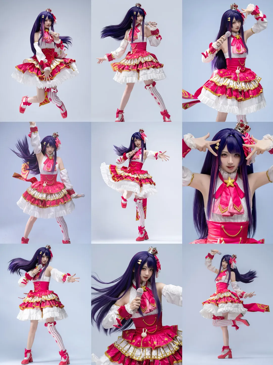 二次元摄影, 紫发角色, 偶像打歌服, 星野爱cos, 我推的孩子 - 第1张