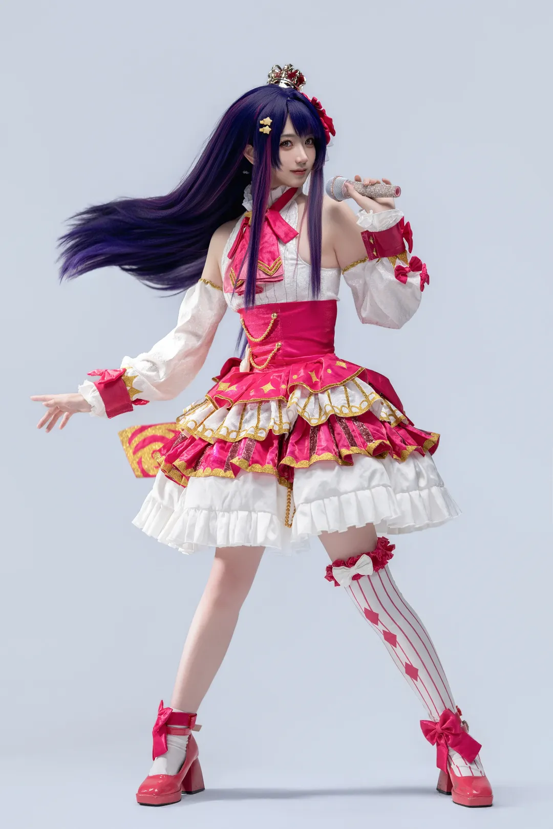 二次元摄影, 紫发角色, 偶像打歌服, 星野爱cos, 我推的孩子 - 第3张