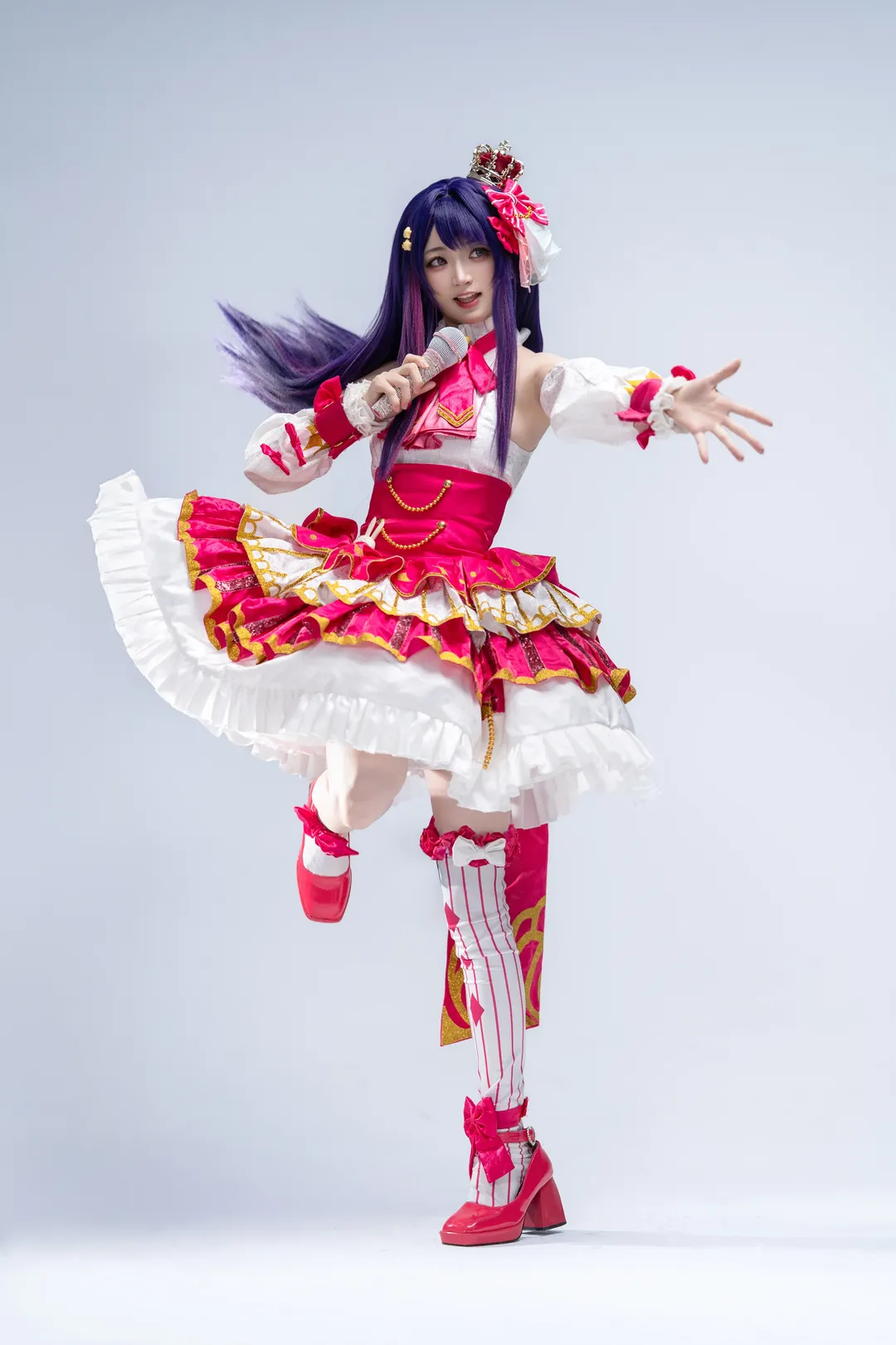 二次元摄影, 紫发角色, 偶像打歌服, 星野爱cos, 我推的孩子 - 第4张