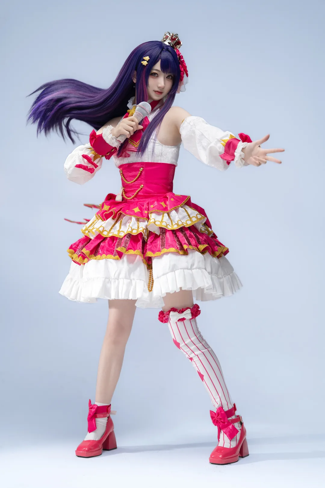 二次元摄影, 紫发角色, 偶像打歌服, 星野爱cos, 我推的孩子 - 第7张