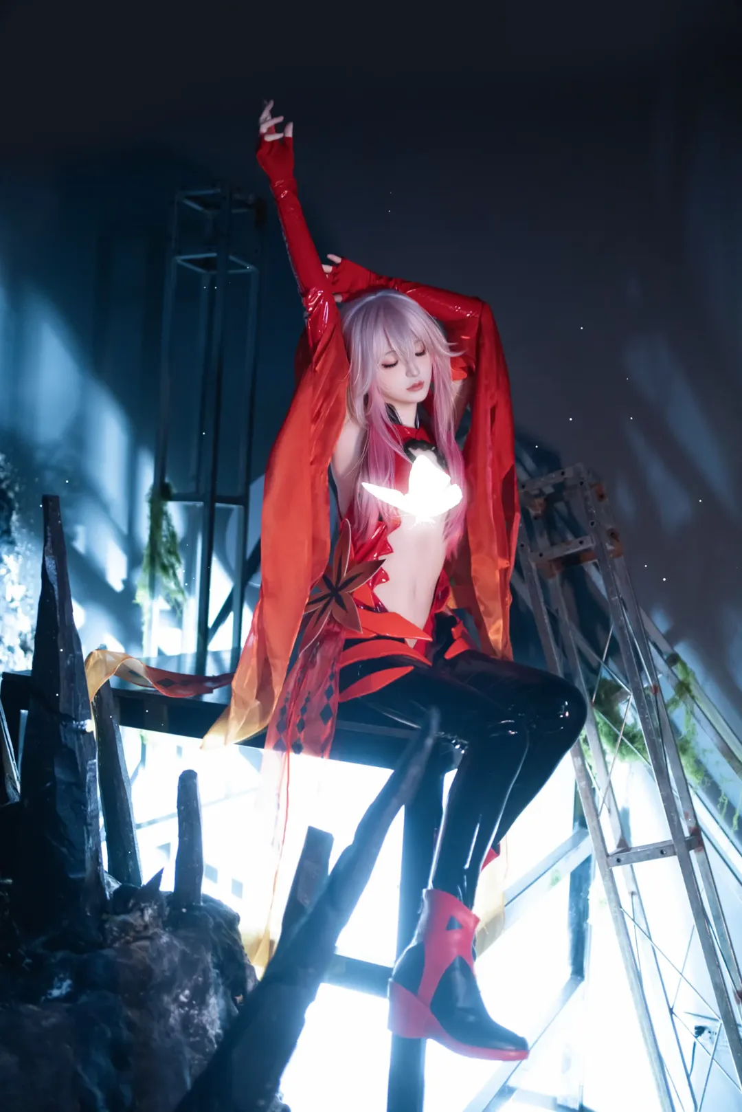 二次元cosplay, cosplay摄影, 红黑配色, 楪祈cos, 罪恶王冠 - 第1张