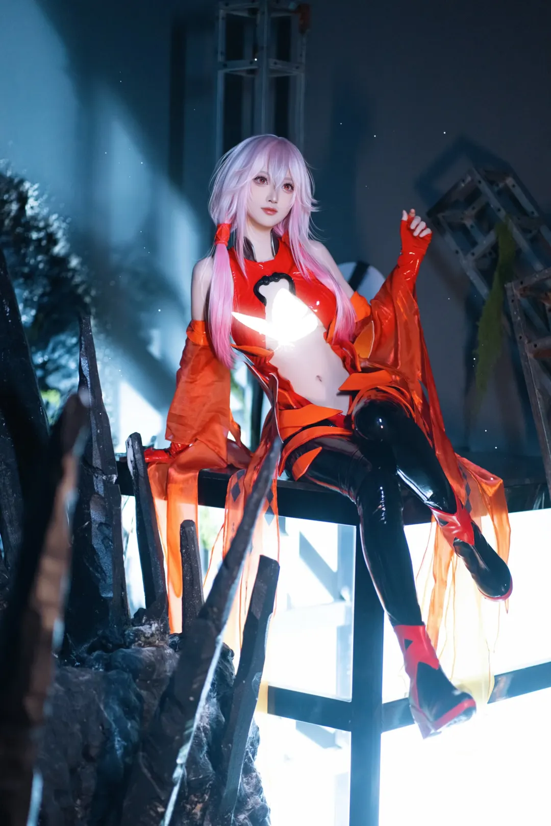 二次元cosplay, cosplay摄影, 红黑配色, 楪祈cos, 罪恶王冠 - 第4张