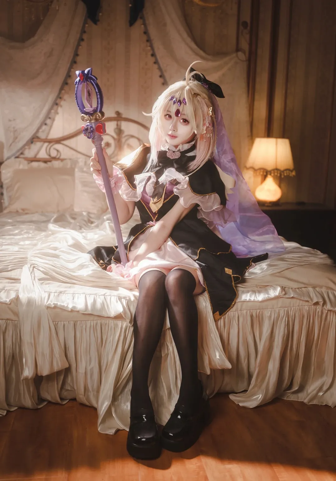 露露卡cos, 名侦探光之美少女, cosplay妆容分享, 魔法少女穿搭, 真人cos摄影