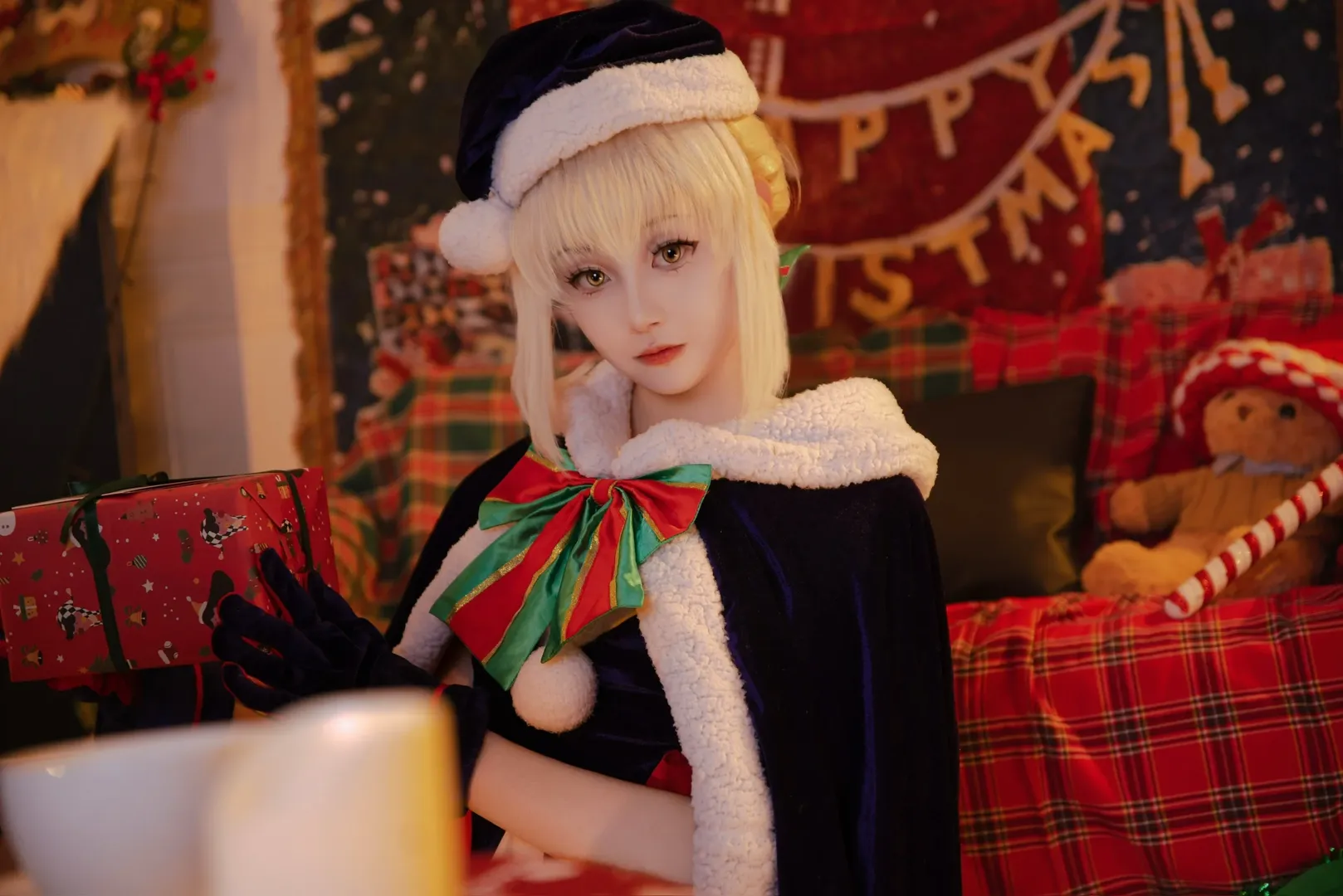 FGO, 摄影棚正片, 黑呆cos, 圣诞cosplay, 冬季节日穿搭 - 第5张