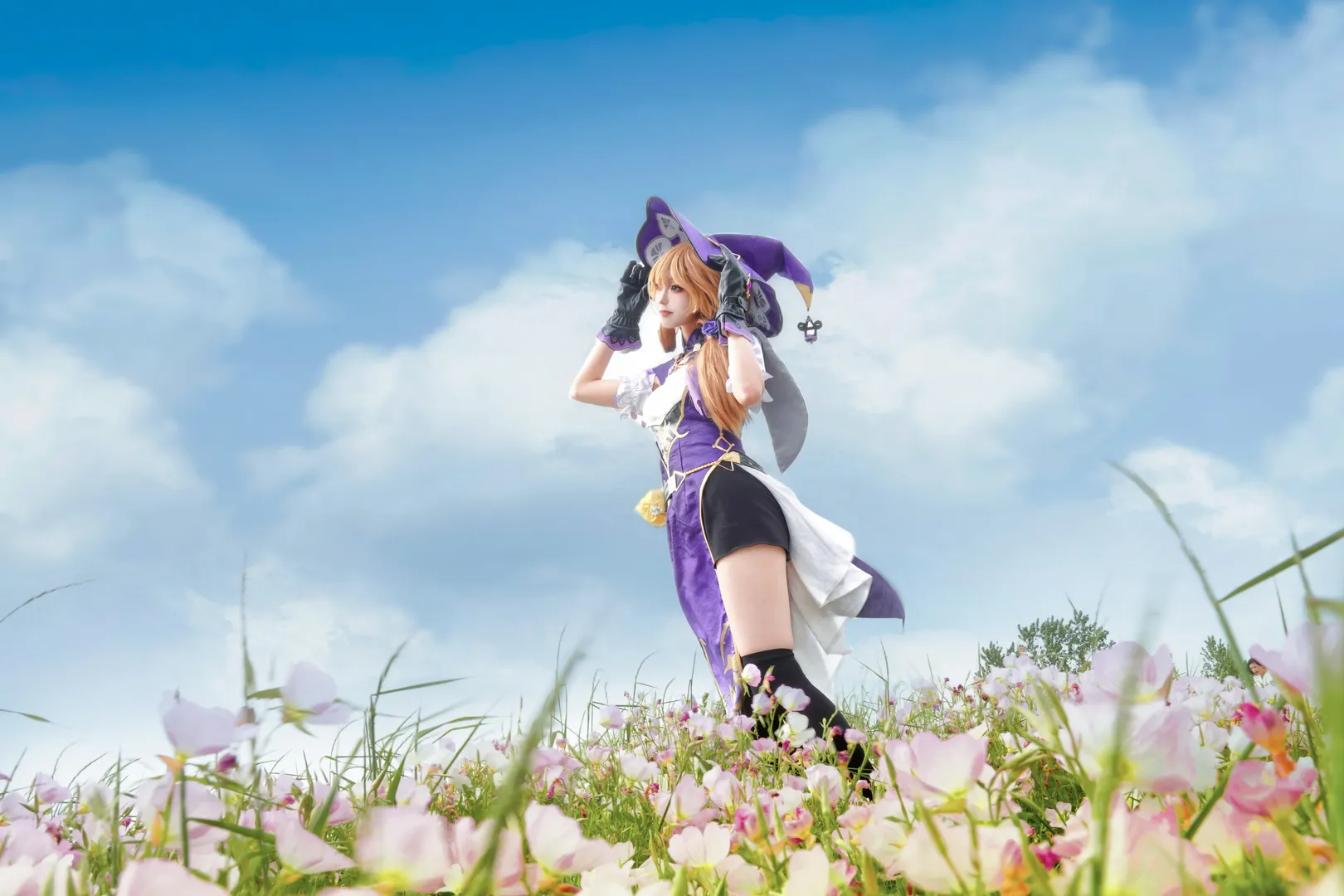 原神, Cosplay摄影, 户外人像, 丽莎cos, 魔女元素
