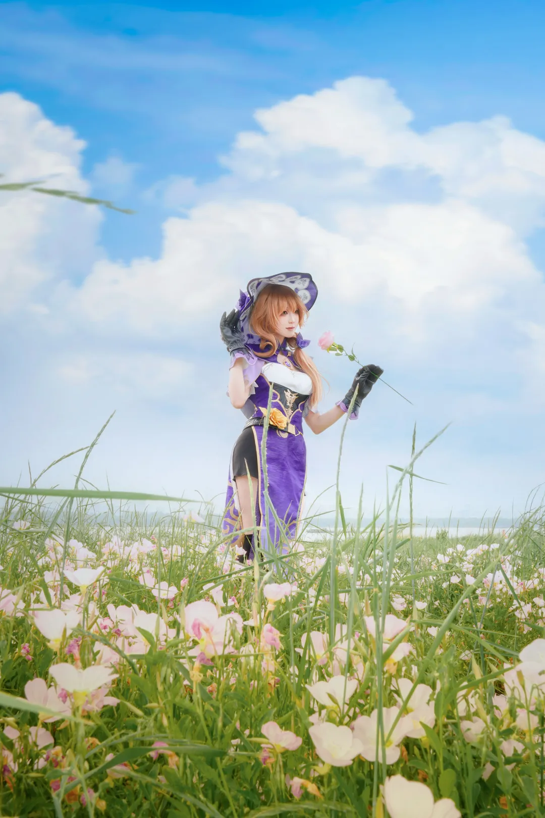 角色扮演, 原神, 户外摄影, 丽莎cos, 花海写真