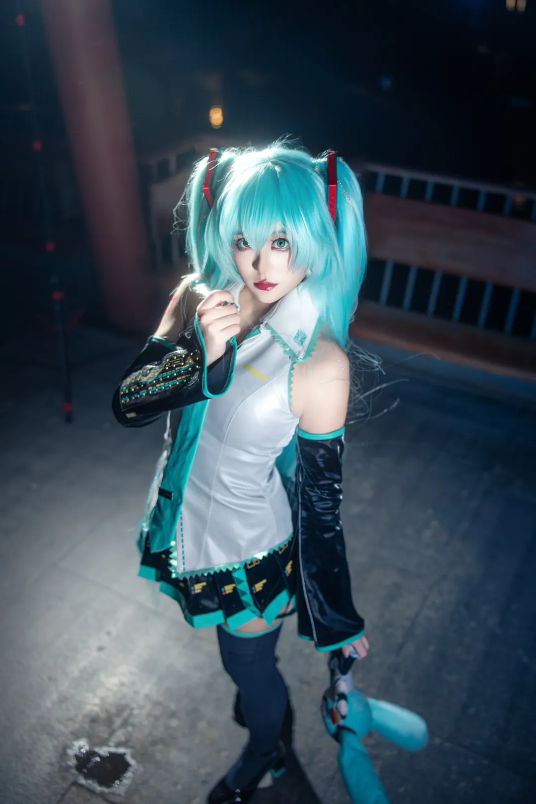 初音未来, 初音未来cos, cosplay正片, 二次元角色扮演, 夜景摄影 - 第5张