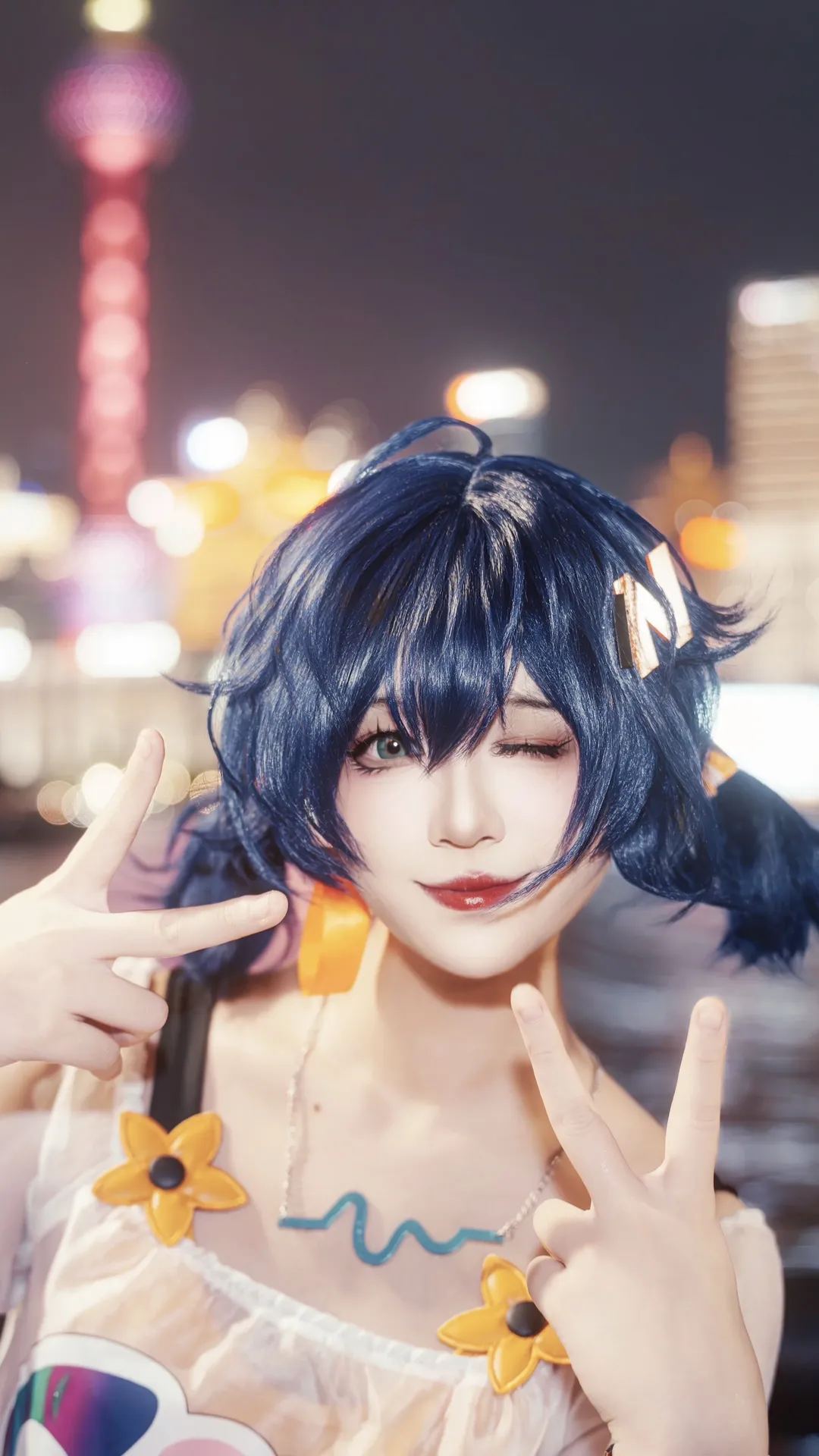 绝区零, cosplay, 夜景人像, 铃cos, 上海外滩