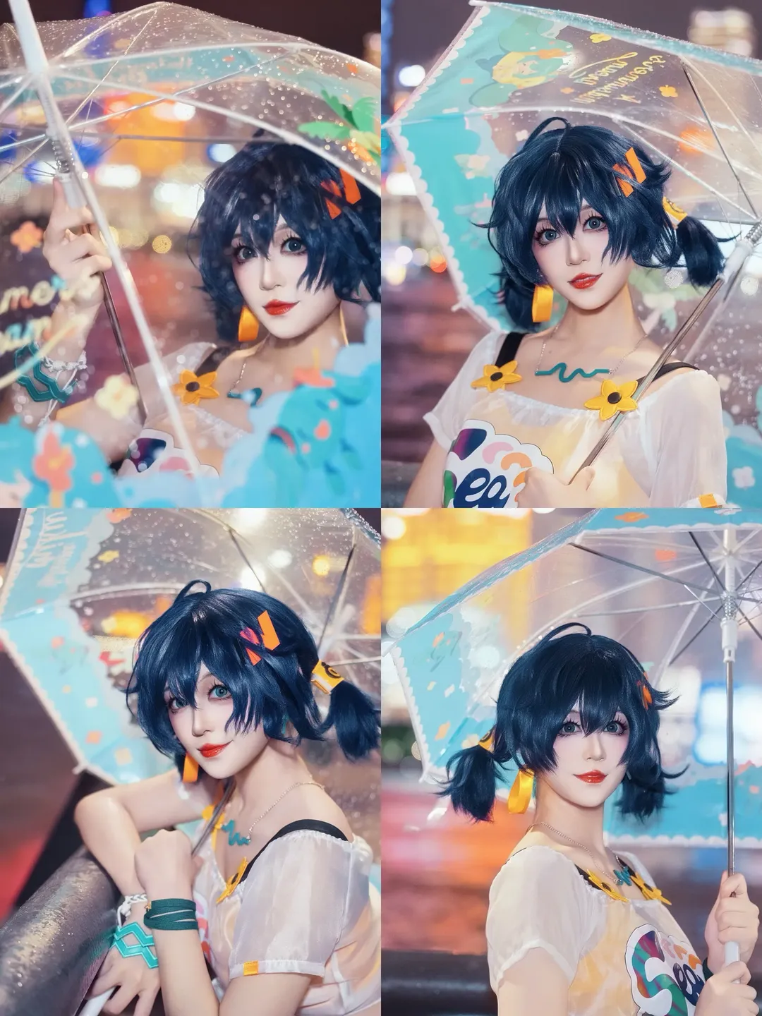 绝区零, cosplay, 二次元日常, 铃cos, 雨夜夜景 - 第1张