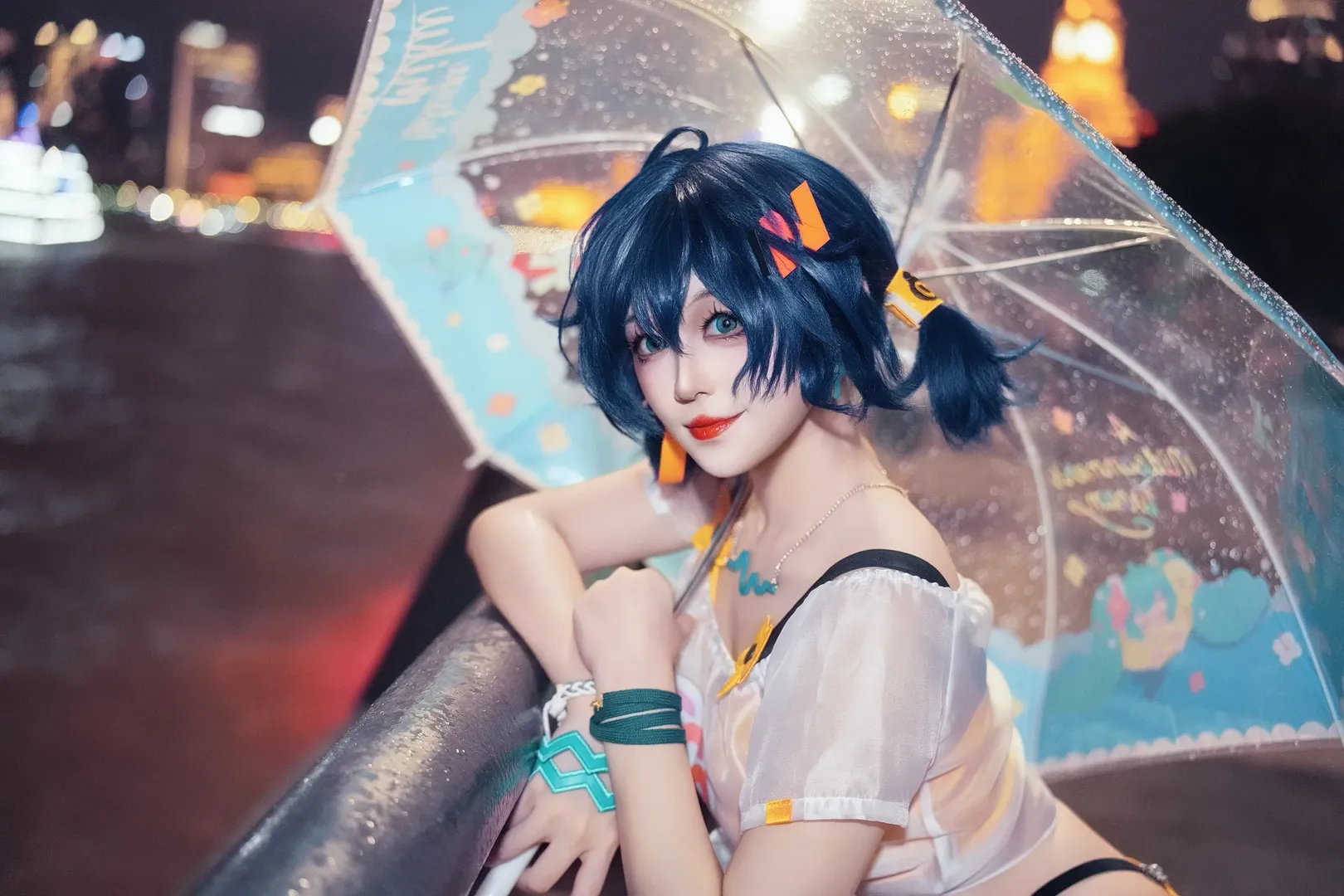 绝区零, cosplay, 二次元日常, 铃cos, 雨夜夜景 - 第4张