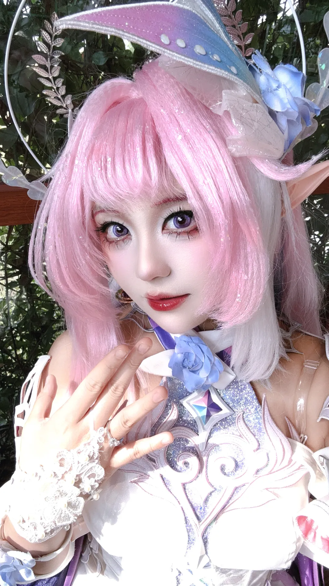 Cyrene Cosplay, Honkai: Star Rail, Outdoor photography, Anime recreation, Elf cosplay
