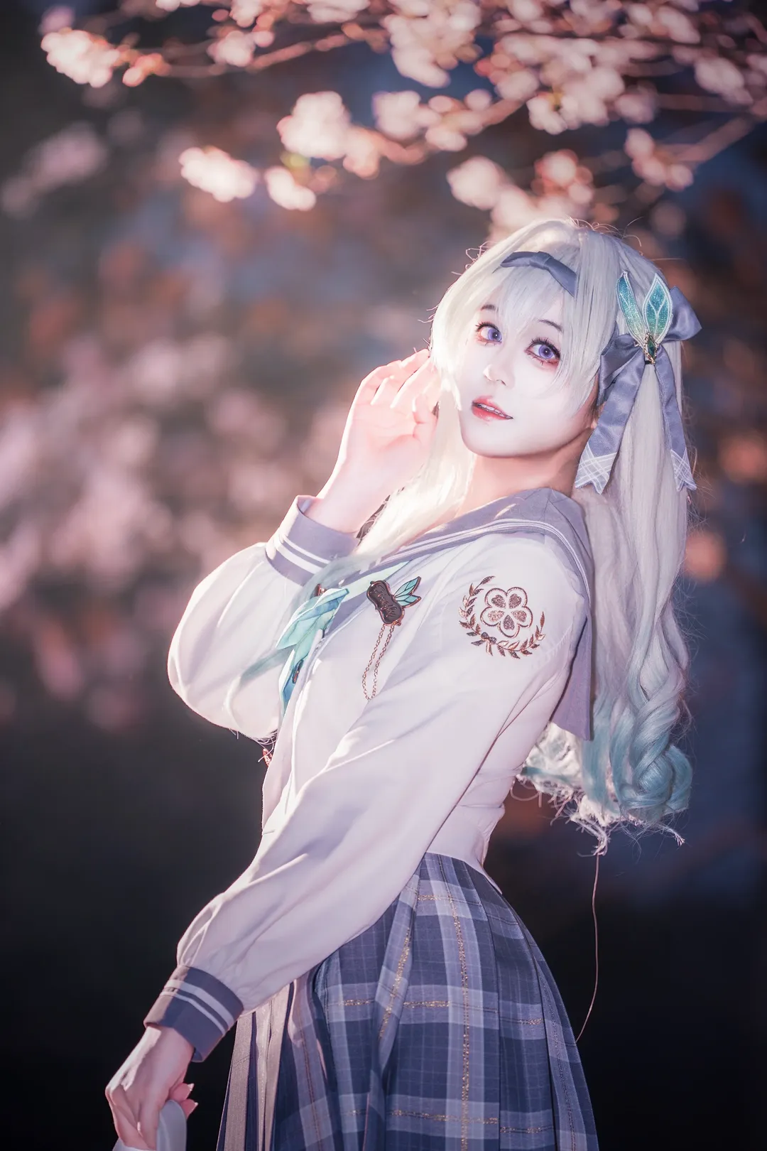 崩壞星穹鐵道, 流螢cos, 櫻花外景, jk制服, cosplay攝影