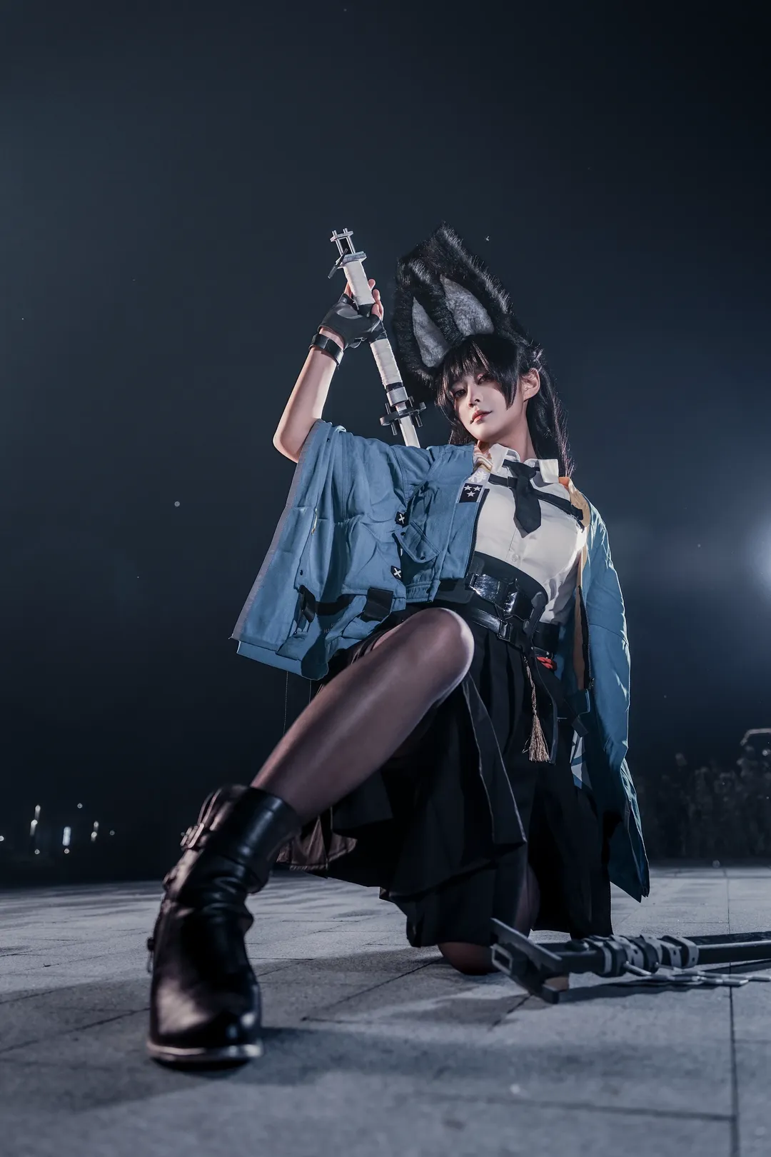 绝区零, 二次元摄影, 星见雅cos, cosplay动作参考, 夜景写真