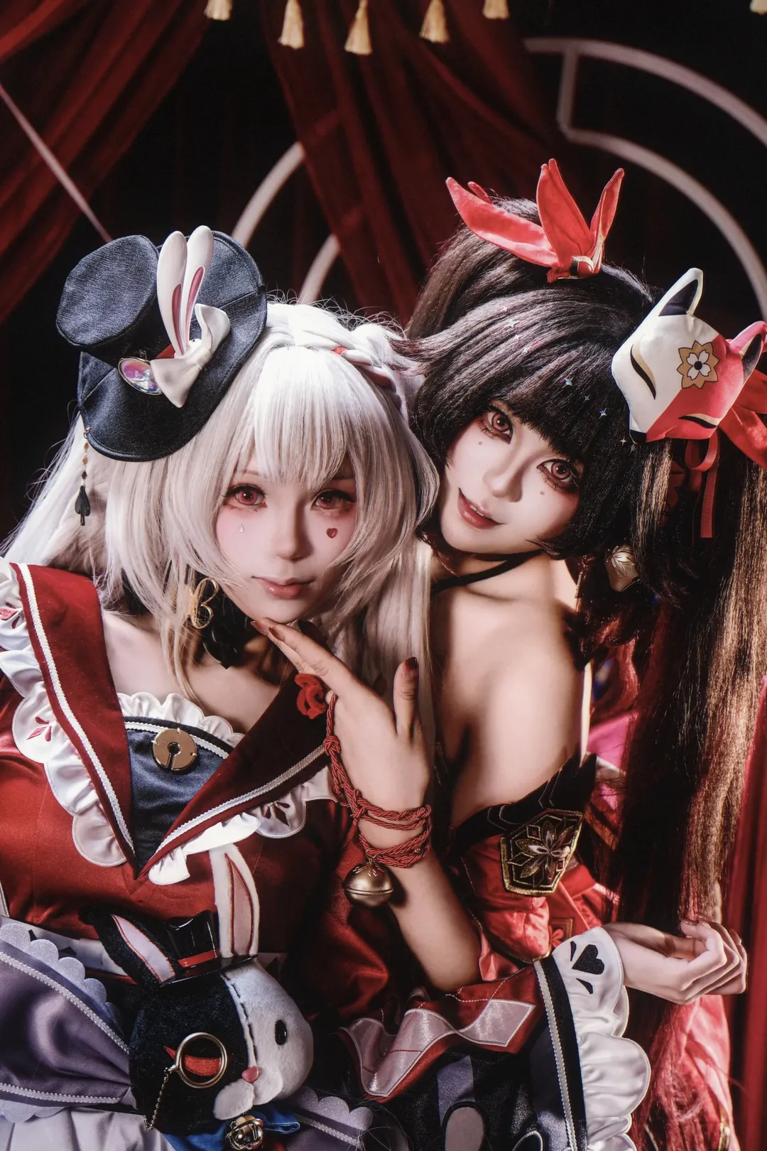 Honkai: Star Rail, Duo cosplay, Sparkle cosplay, Circus style photography, Stage-style photography