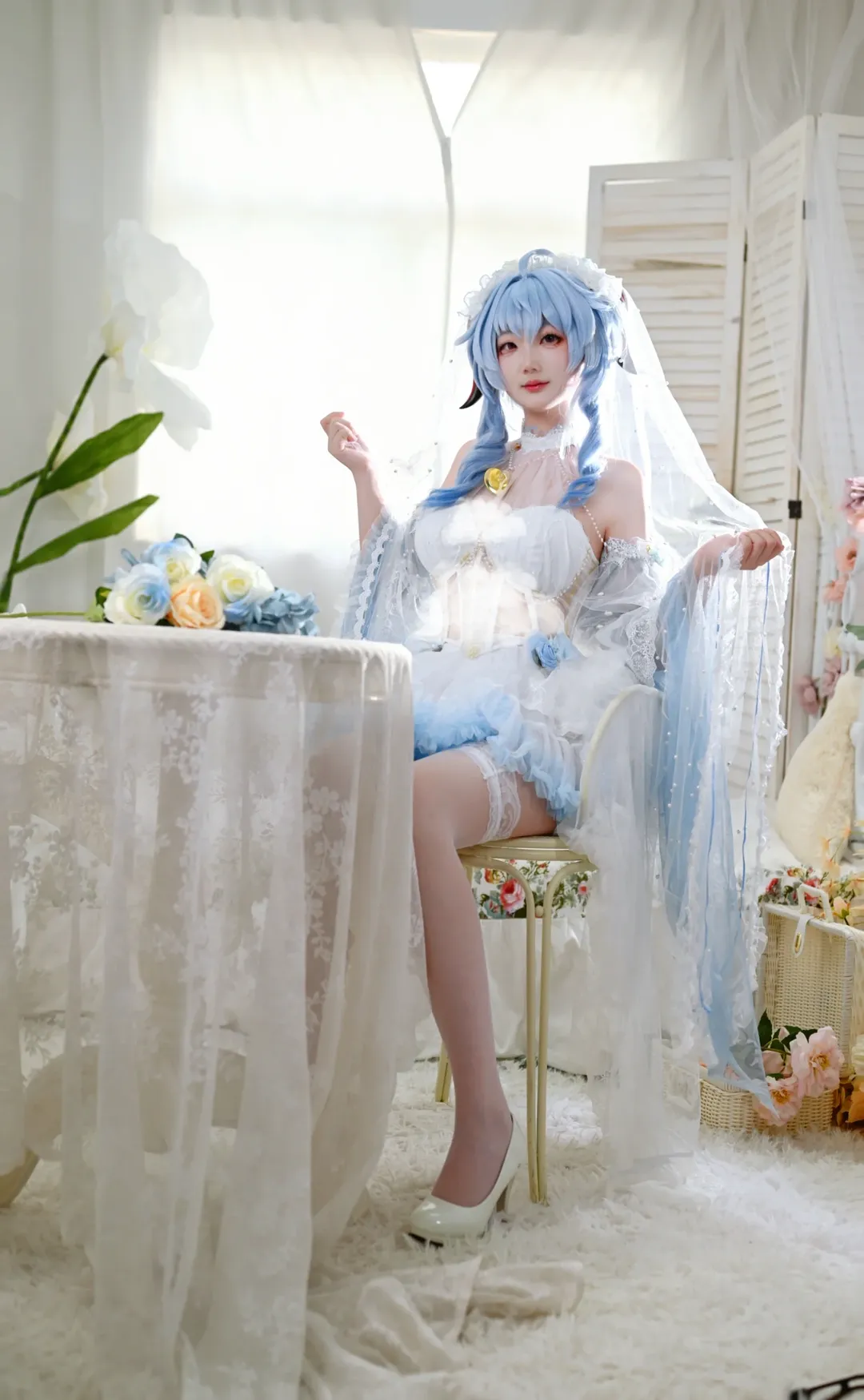 Genshin Impact, Ganyu Cosplay, Anime-style photography, Cosplay outfit, Ganyu bridal - Image 2