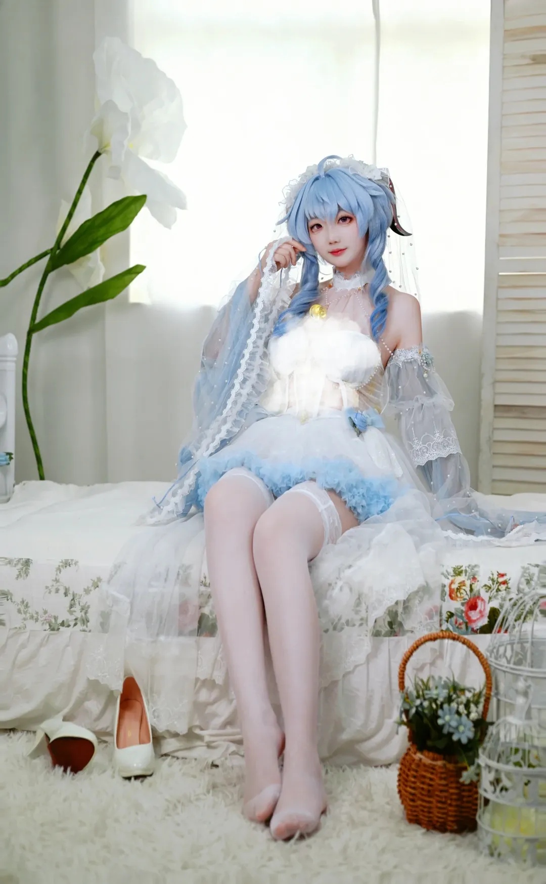 Genshin Impact, Ganyu Cosplay, Anime-style photography, Cosplay outfit, Ganyu bridal - Image 3
